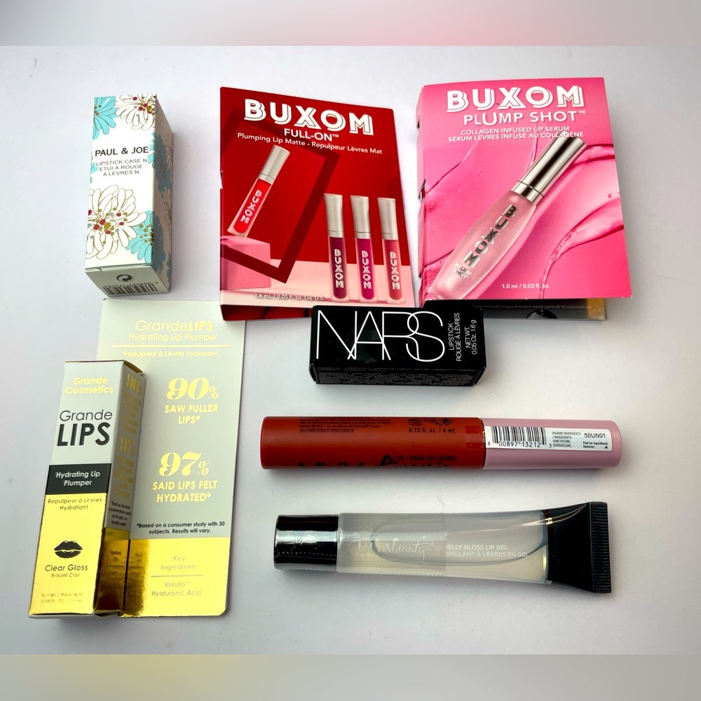 Lip & Lip Plumper Travel Bundle NARS BUXOM Paul & Joe Grande NYX ULTA New